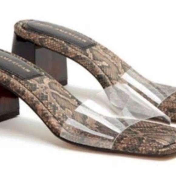 Good American Women’s Snakeskin Cushioned Sole Block Heel/Slide | NEW/NIB!!🖤🤎 - Picture 7 of 14